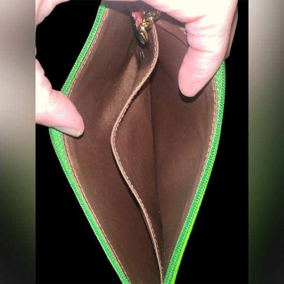 Dooney & Bourke Lime Green Logo Wristlet - Picture 6 of 8